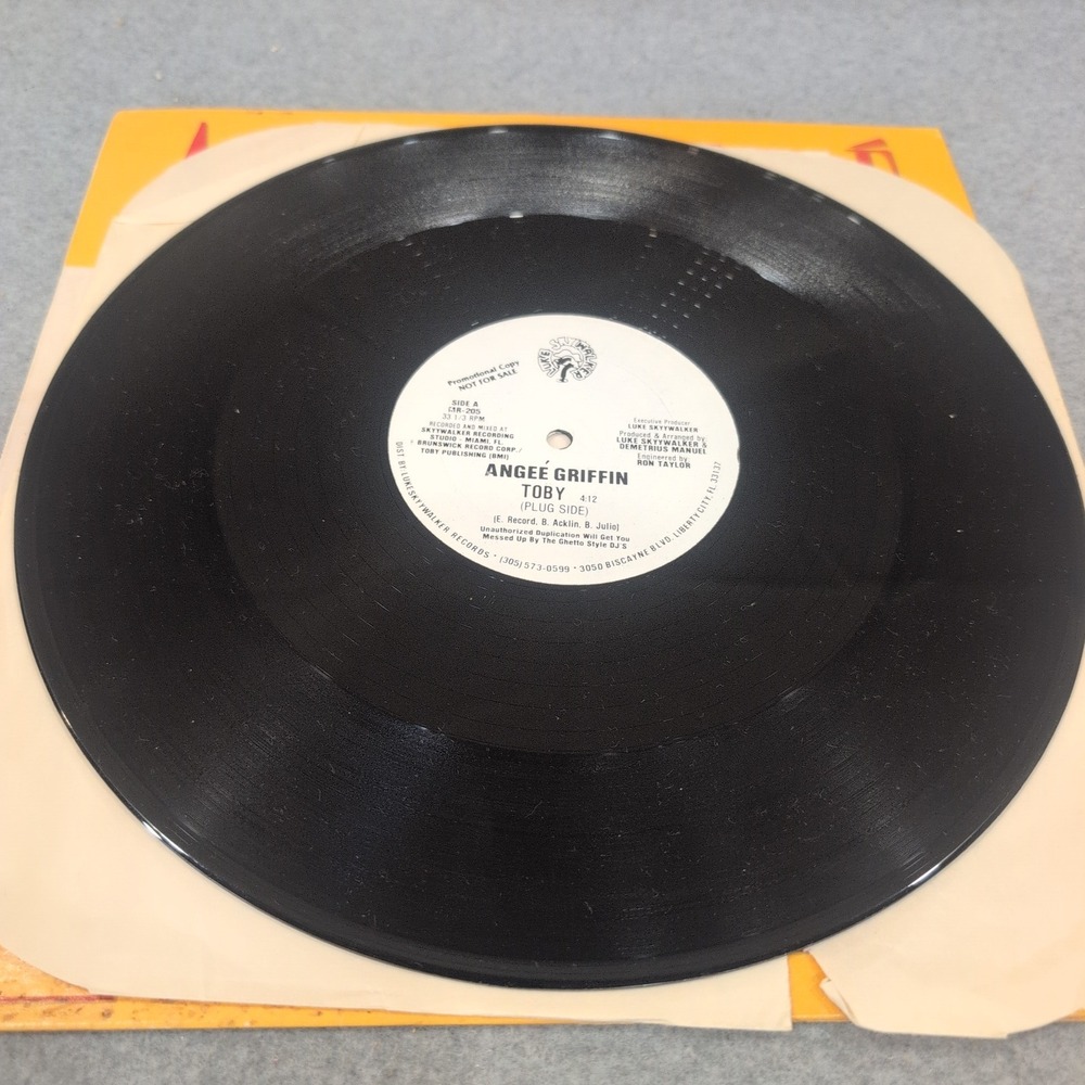 Angee Griffin Toby 12" Vinyl Single Promo Skywalker Records GR-205 Skyywalker - Picture 3 of 6